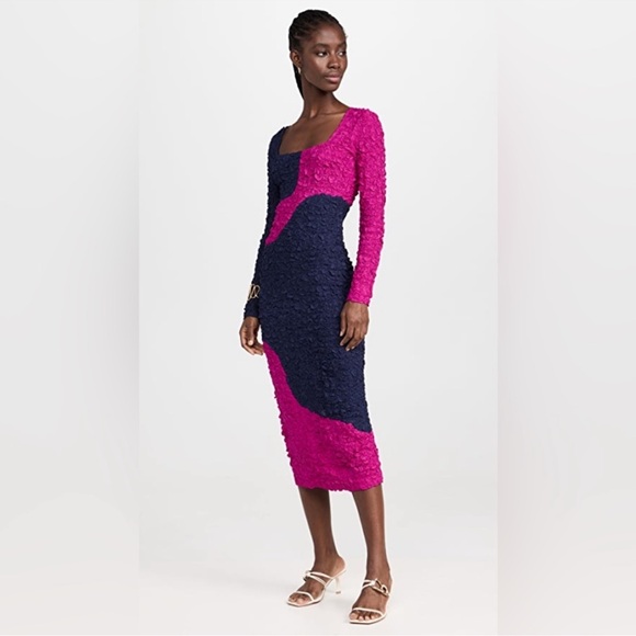 Mara Hoffman Amy Dress in Navy Multi Popcorn
Midi Purple Blue Size Medium - Picture 2 of 10